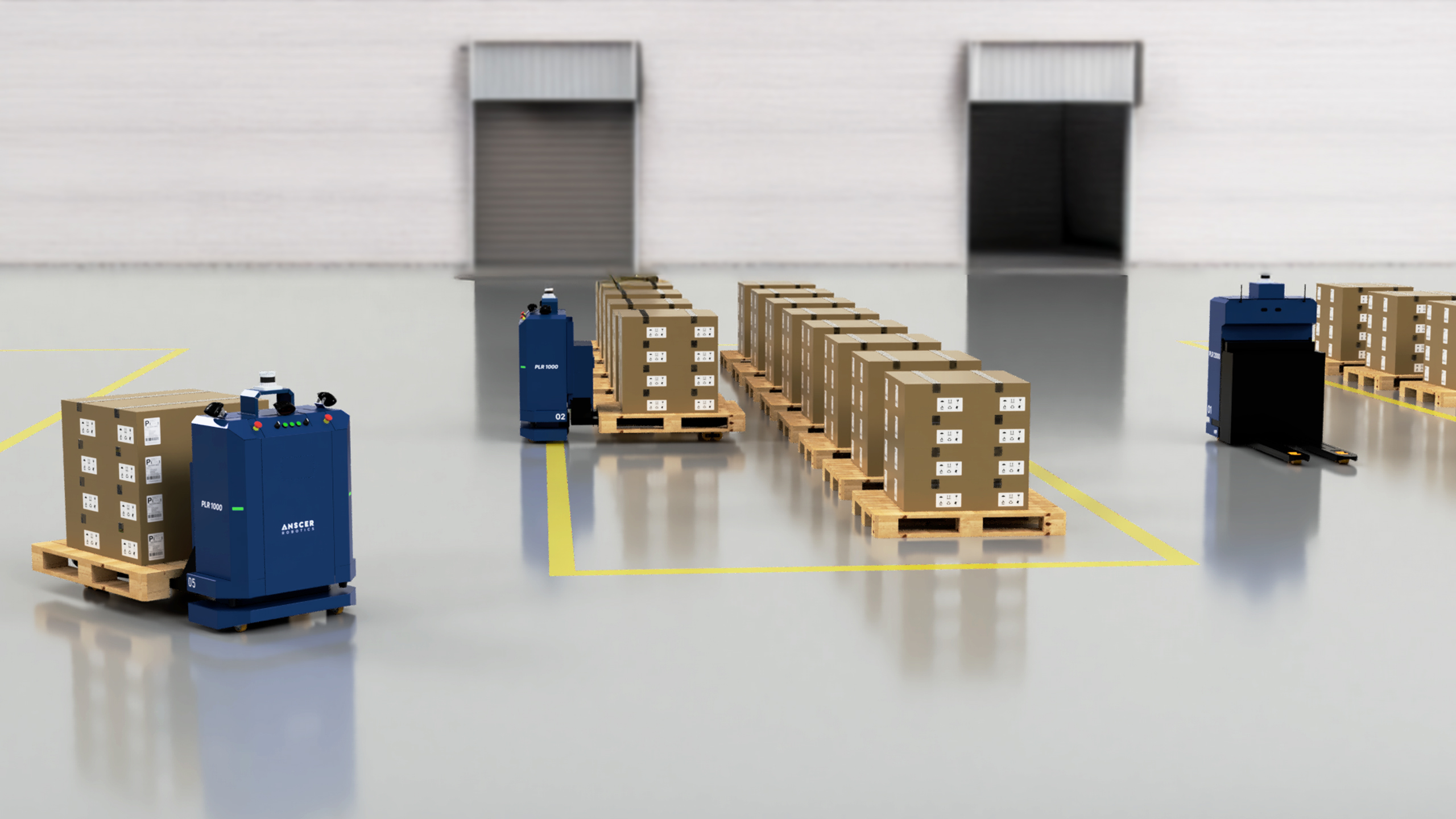 ANSCER AMR robots in warehouse automation at ProMAT 2025